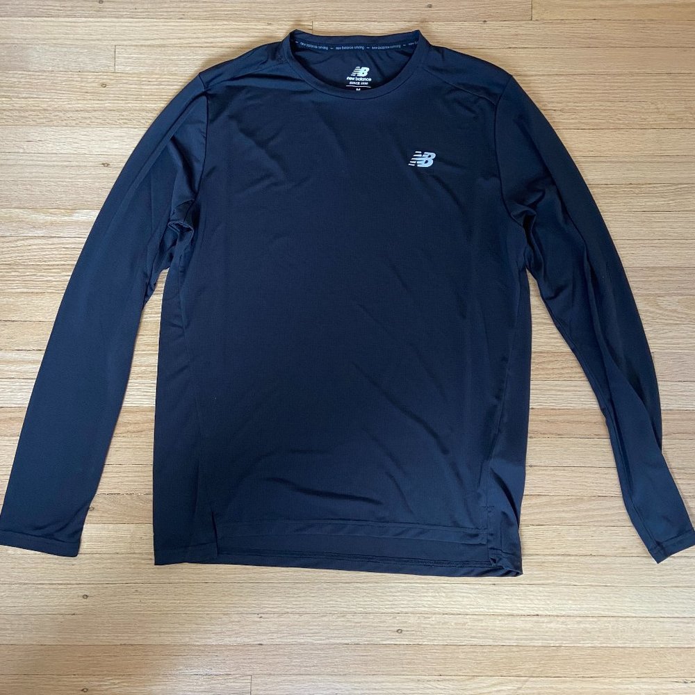 New Balance Accelerate Long Sleeve Athletic Shirt - M - Black